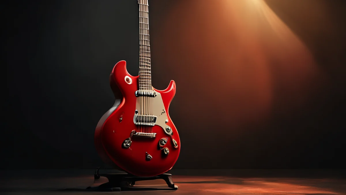 Un YouTuber turc joue de la guitare.