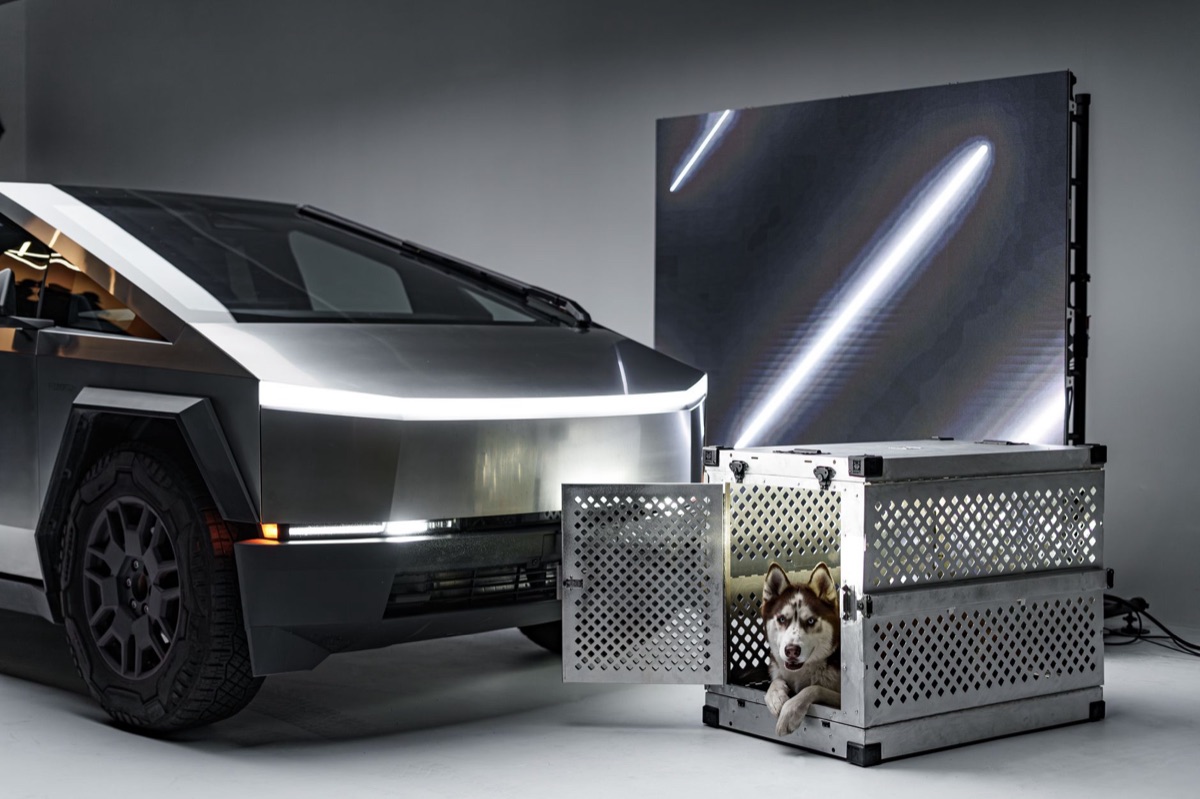 Vista detallada del Tesla Cybertruck
