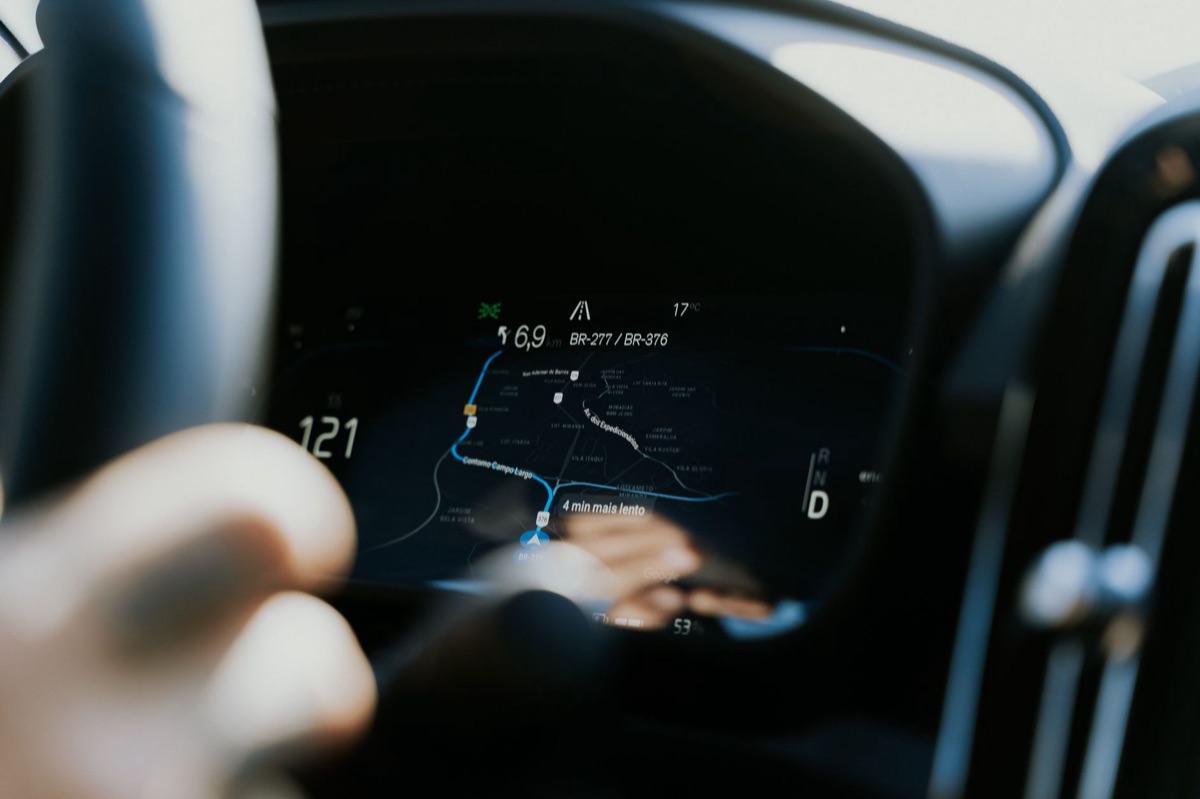 Tableau de bord numérique d'une voiture électrique